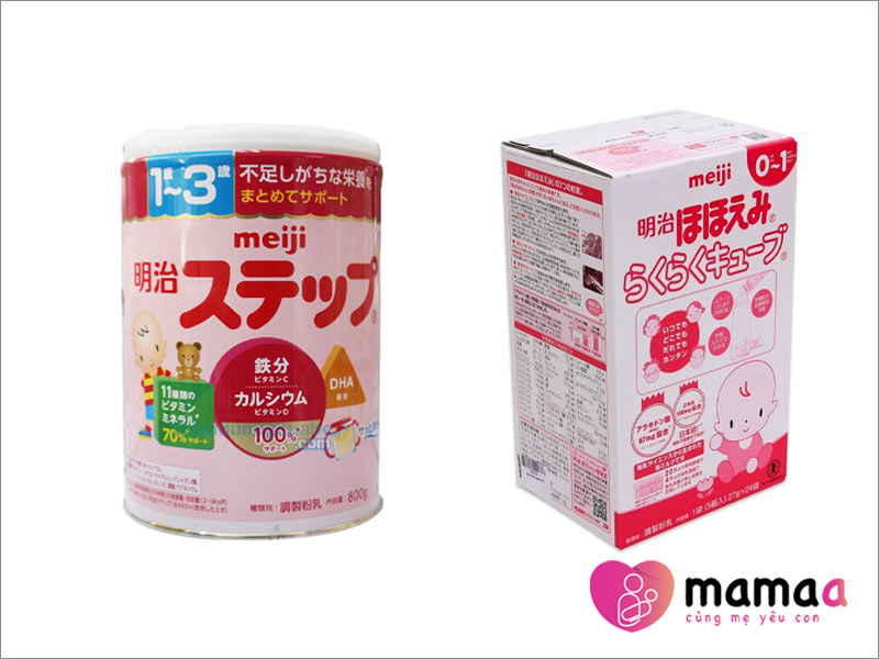 sữa non Meiji của nhật dạng bột và dạng thanh sữa