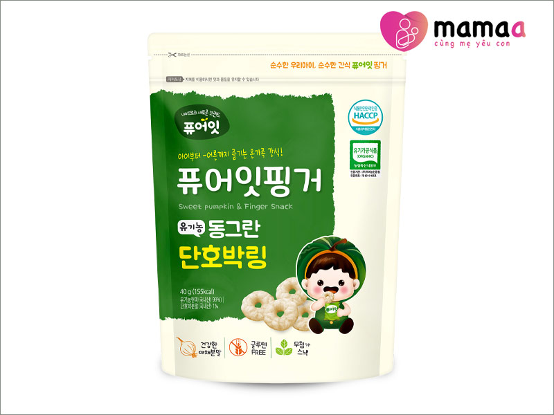 Bánh gạo Hàn Quốc ăn liền organic dạng tròn Naebro vị hành tây
