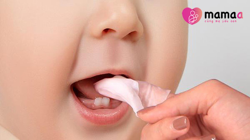 Vệ sinh miệng và lợi cho bé mọc răng
