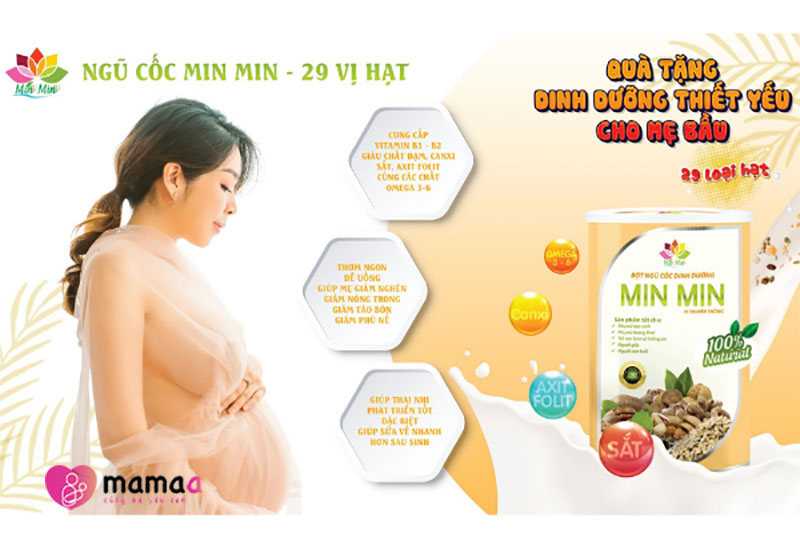 Ngũ cốc Min Min cung cấp dưỡng chất thiết yếu cho mẹ bầu