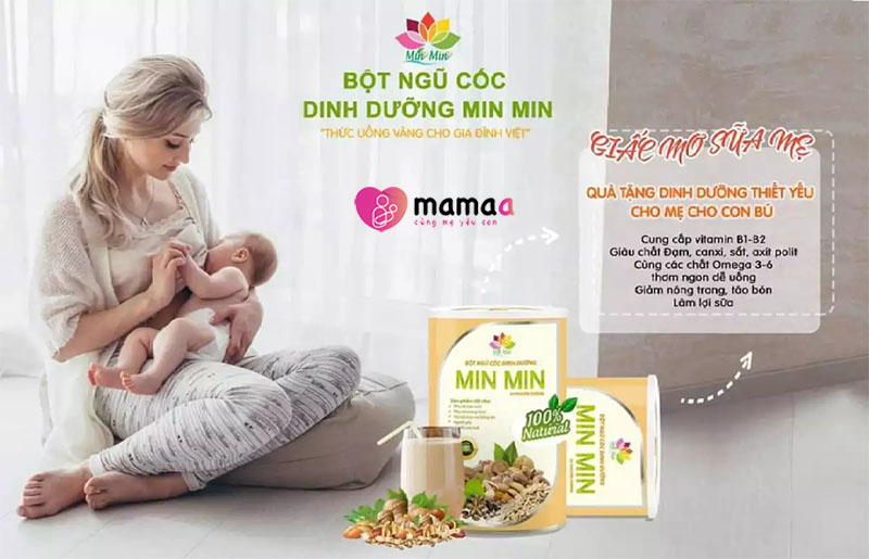 Bột ngũ cốc Min Min - quà tặng dinh dưỡng thiết yếu với mẹ cho con bú
