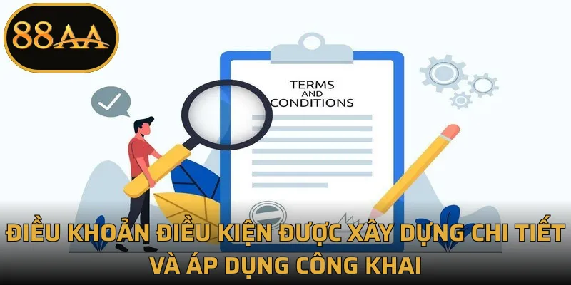 Điều khoản điều kiện được xây dựng chi tiết và áp dụng công khai